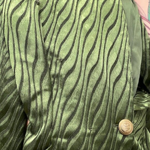 Retrofete Stripped Jana Romper Single Button Long Sleeve Size XS Green - Picture 15 of 16